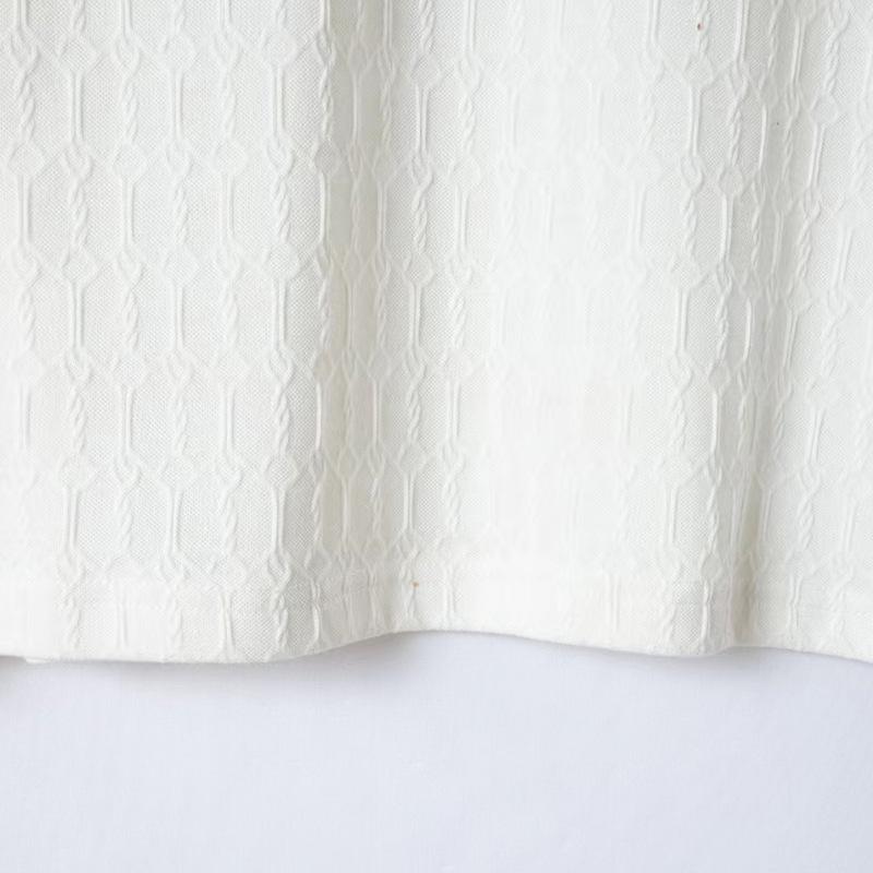 Sommar Slim Fit Pikétröja Herr Våffeljacquard Färgmatchande Krage Herr Kortärmad