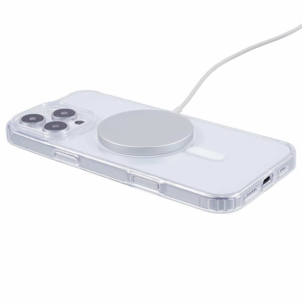 For iPhone 16 Pro Clear Case Acrylic+TPU Phone Cover Compatible with MagSafe