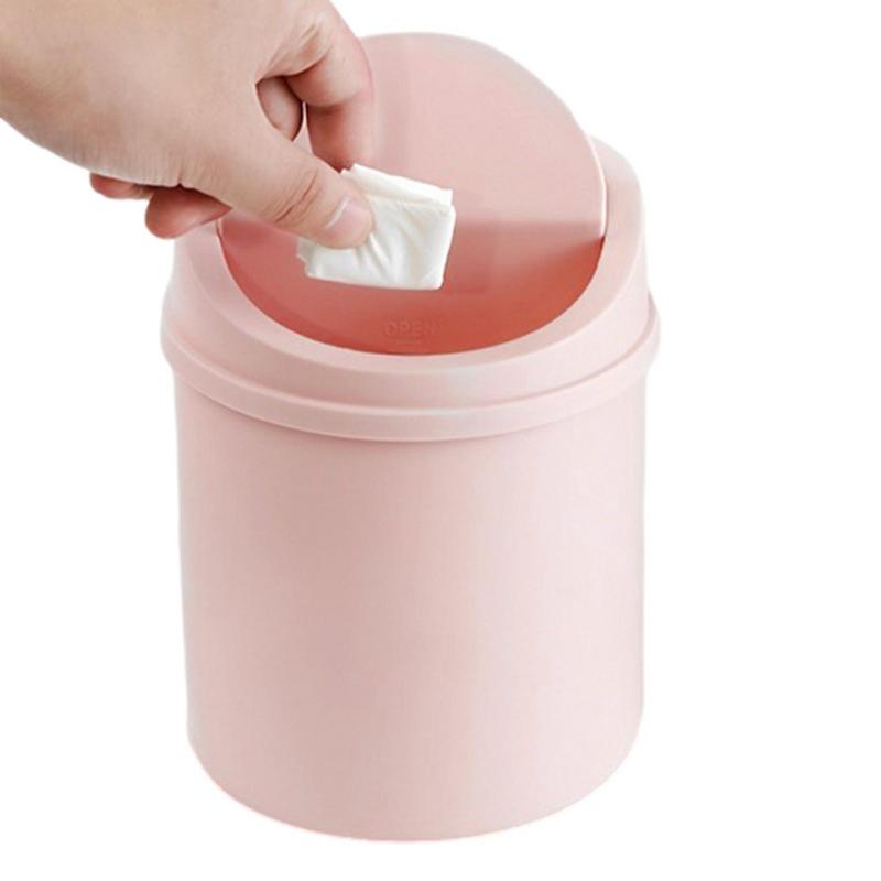 Mini Trash Can Creative Mini Garbage Cans with Lid Tiny Waste Bin Wastebasket for Desktop Small Paper Basket for Car Interior