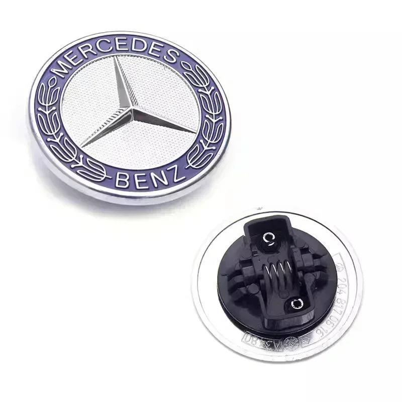 Car Logo Front Engine Hood Emblem Metal Flat Badge Accessories For Mercedes Benz AMG E S C A B Class GLE GLS CLS GLC CLA GLA GLK OY8