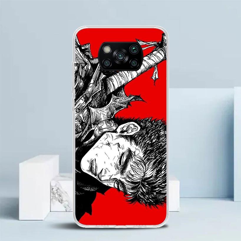 G-Guts B-Berserks Anime Soft Cover for Xiaomi Poco F7 Ultra X7 X6 X5 Pro M7 Phone Case Redmi 15 15C 13 13C 12 12C 10 10C Print S