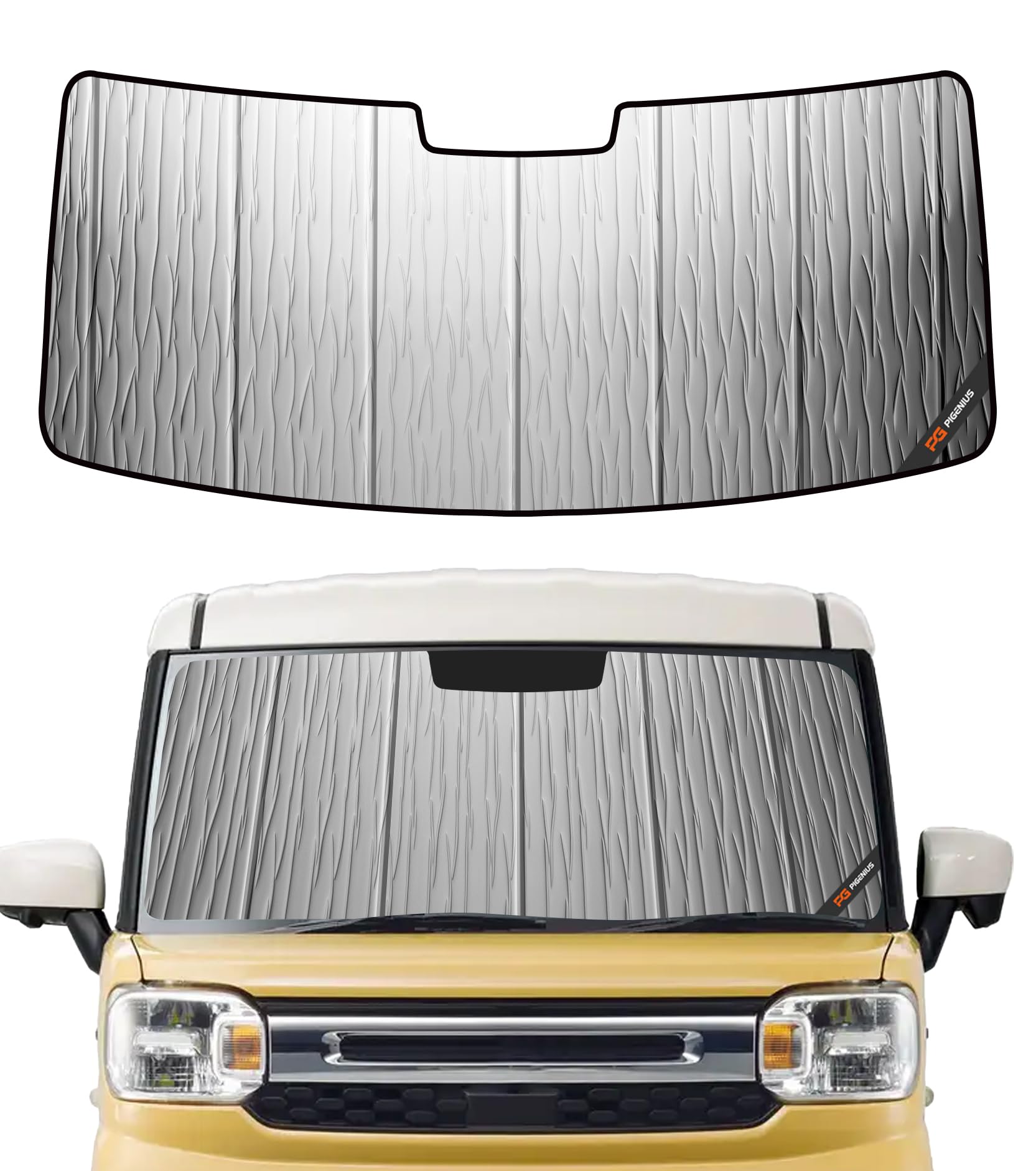 

Pigenius Обновленный передний солнцезащитный козырек для Suzuki Spacia MK53S Защита от света, тепла и УФ-лучей для автомобиля Складная шторка на лобовое стекло с сумкой для хранения /