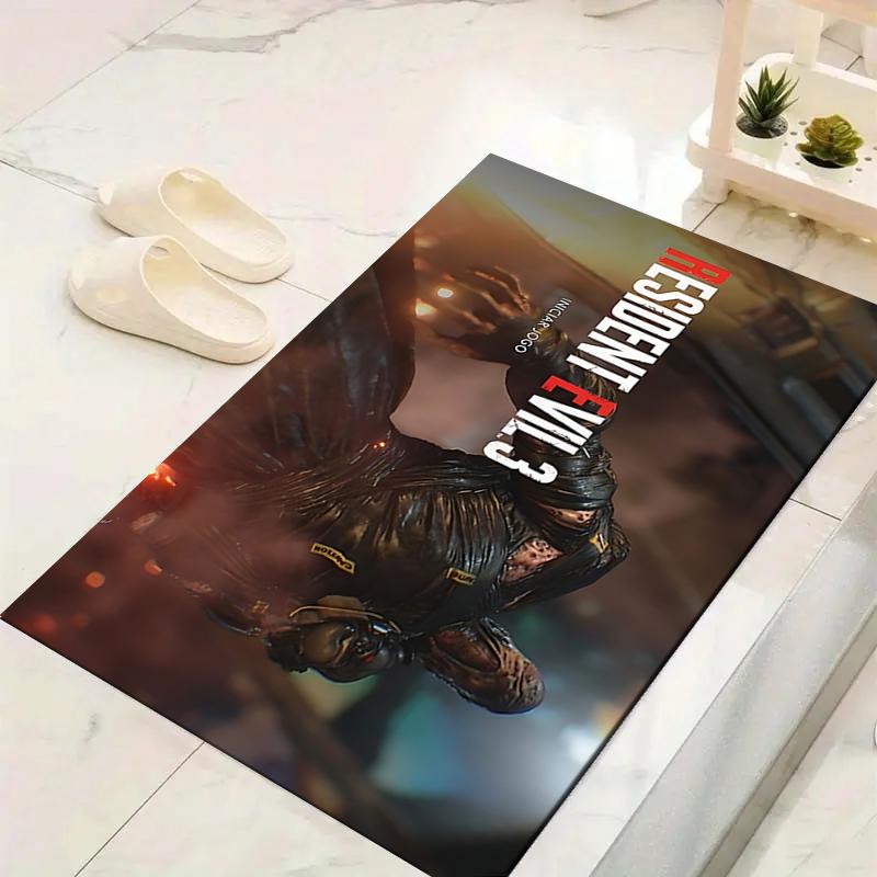 1Pc Resident Evil 3 Nemesis Pursuit Rug, Office Carpet Indoor Outdoor Doormat, Non-Slip, Comfortable, Living, Christmas Halloween, Xmas Gift S1535