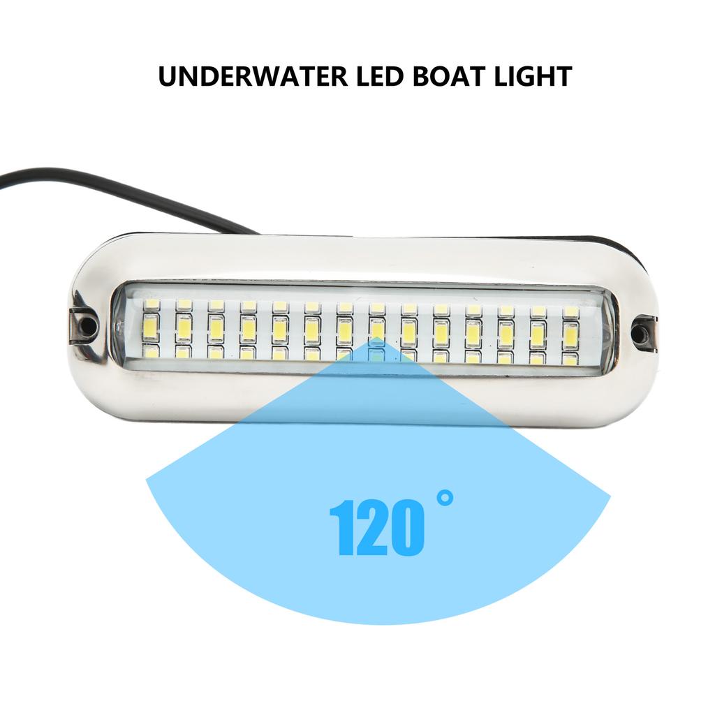 Marine Led Lights 42LEDS Waterproof Underwater LED Boat Light 10‑30V Drain Plug Light for Yacht Boat