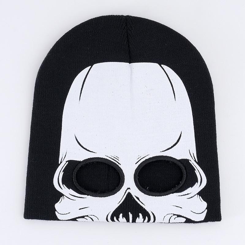 Alien Skeleton Knit Hat With Glowin Thed Ark Effect For Halloween And Winter Warmth