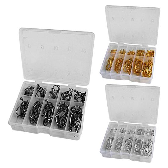 100Pcs Fishing Hook Strong Penetration High Strength Sharp Carbon Steel Assist Bait Hook