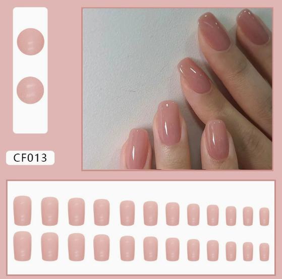 Sweet and girly glittery false nails