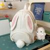 Schoolbag Korean Version Sweet Schoolbag for Girls Junior High School Students Cute Rabbit Ears Backpack Lightweight High School Students Travel Small