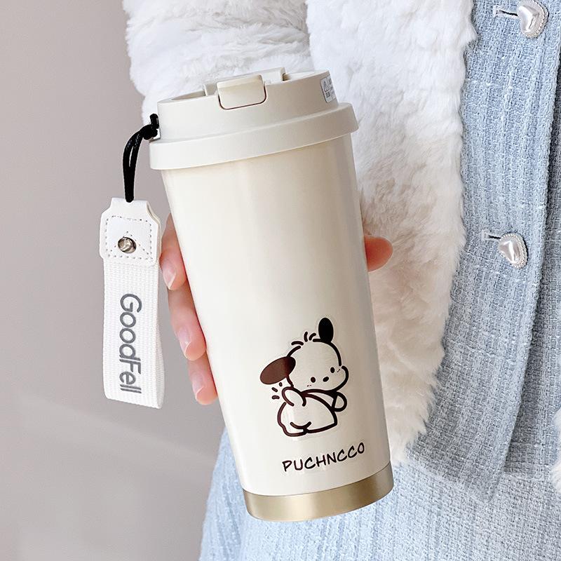 Girls Cup Large Capacity Portable Coffee Cup 316 Stainless Steel Thermos Cup Thermal Insulation Accompanying Water Cup