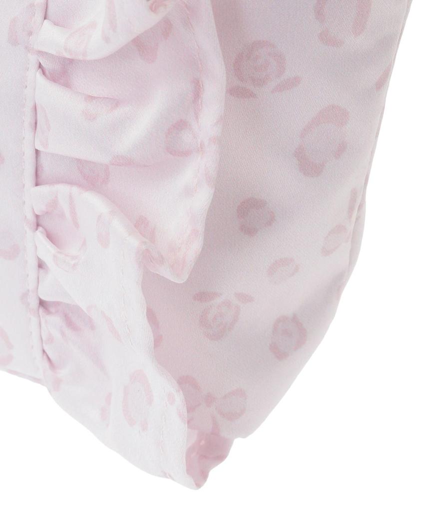 Maison De Fleur Ribbon Leopard Frill Pouch, Light Pink, Women's