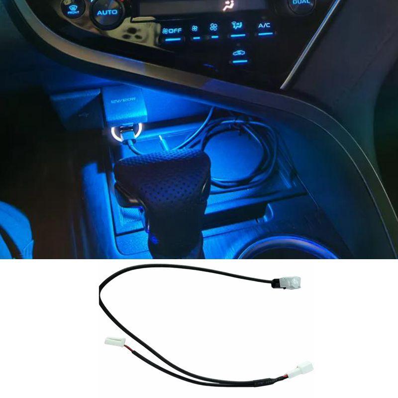 Scatola portaoggetti per tazza d'acqua per auto 12V Lampada con luce ambientale Adatta per Toyota Camry 2018 Blu Ghiaccio