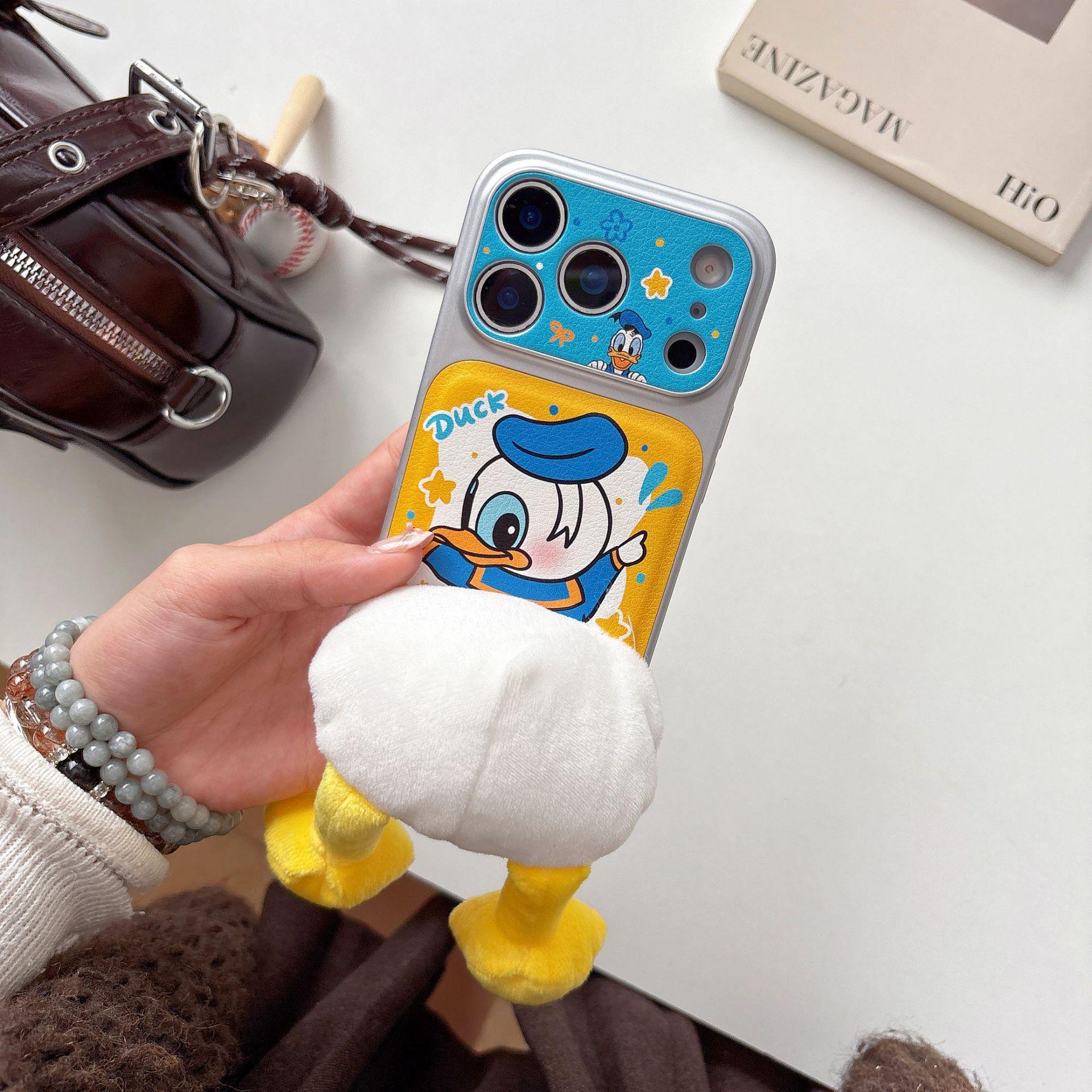 

Cute 3D Mickey & Donald Duck Butt Phone Case for Apple 17 Pro Max/15/16 iPhone 15