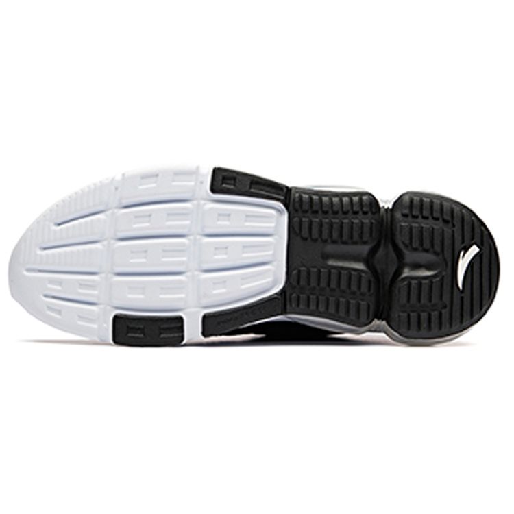 Anta Running Series Half Palm Air Cushion Sports Shock Absorption Low Top Running Shoes Men Running Shoes Black White 91915511-4