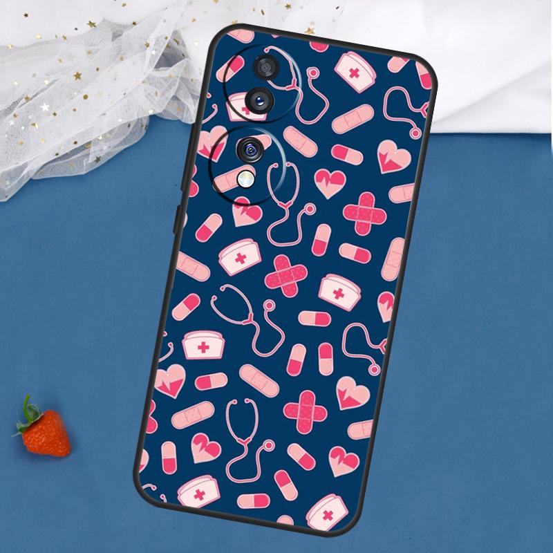 

Medical Medicine Nurse Pattern Case For Honor Magic 5 6 8 Pro 7 Lite 200 400 50 70 90 X8c X8b X9a X9b X9c X9d Win RT Cover Honor Win