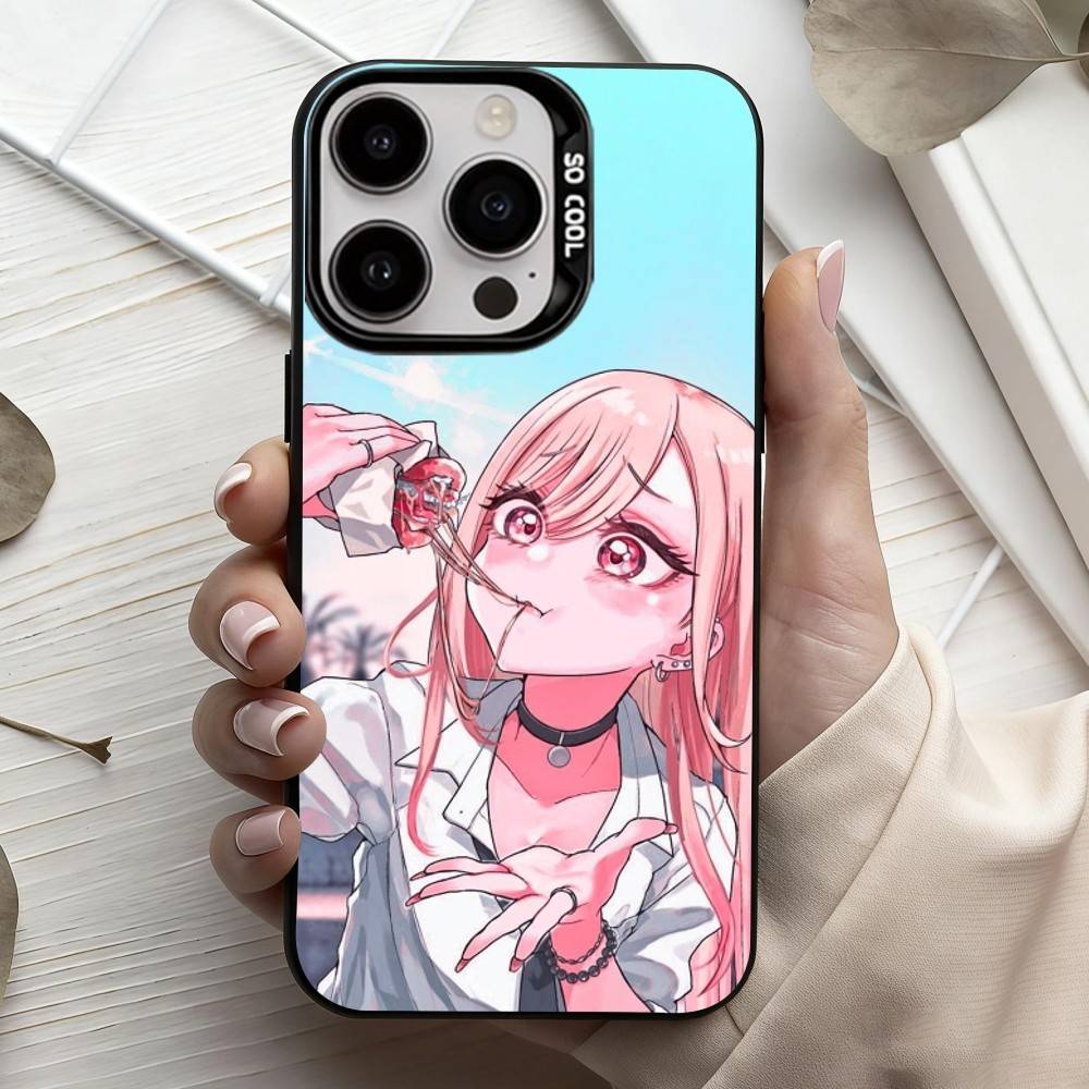 My Dress Up D-Darling M-Marin K-Kitagawa Phone Case For iPhone17,16,15,14,13,12,11 Plus,Pro Max Black Candy Silver Plated Cover