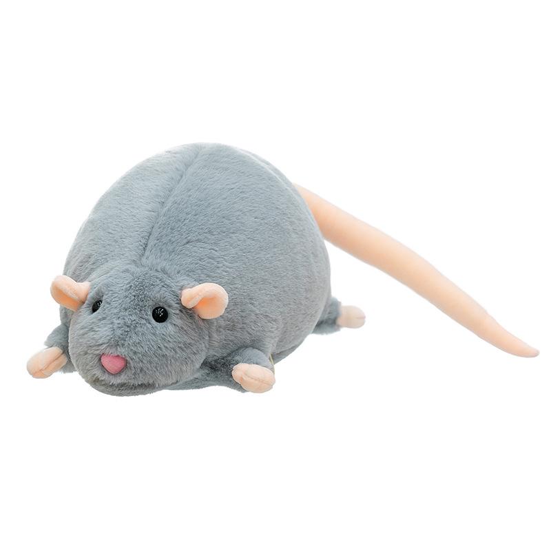 Gray Fancy Rat Plush Doll - Cute Simulation Stuffed Toy & Sleeping Pillow Gift