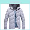Elegante Moda Masculina Inverno Quente Casaco Acolchoado Espesso Casual Outerwear Parka Jaqueta
