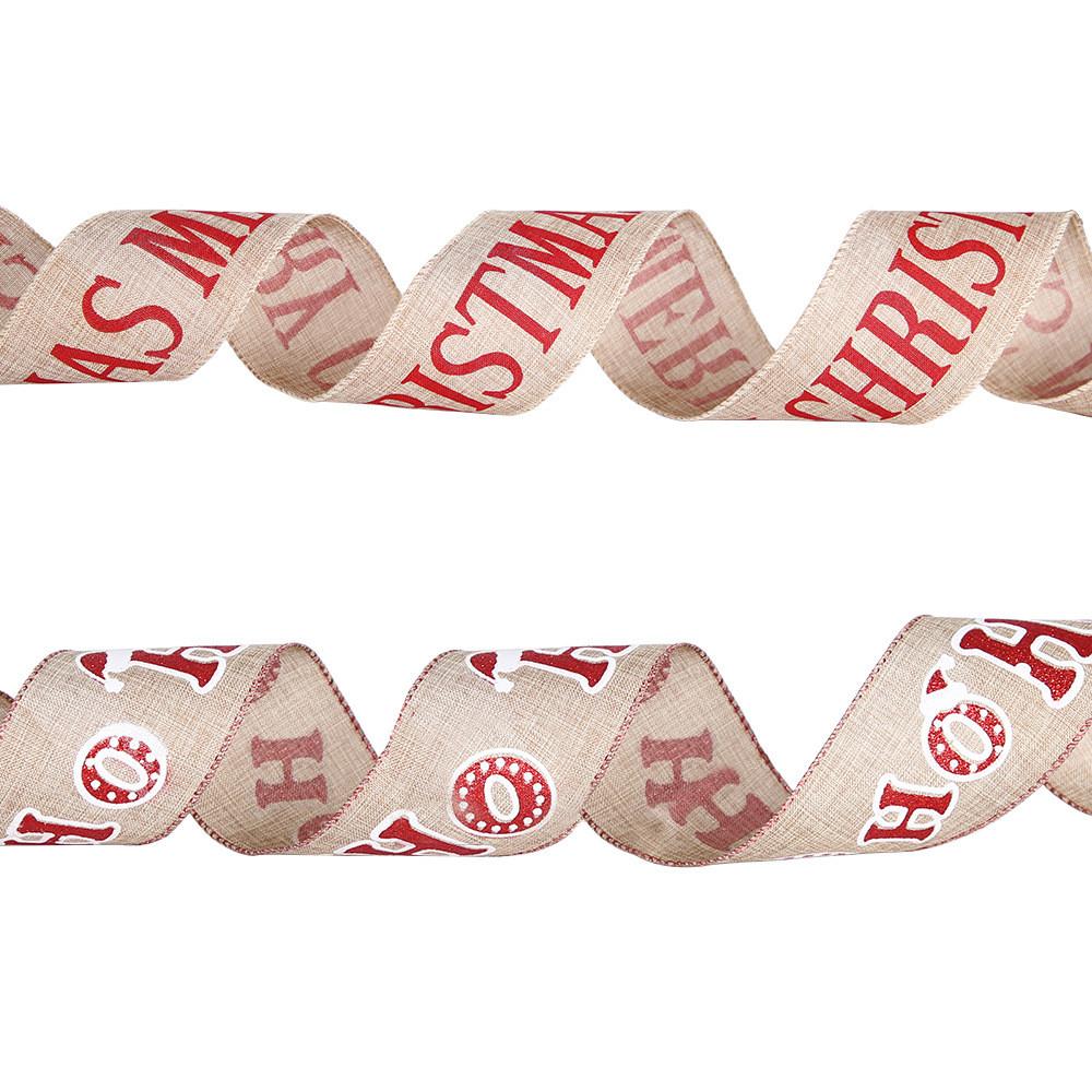 6 Meter Decorative Fabric Ribbon Featuring Christmas Letters And Unique Designs Animal