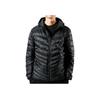 Nike Hooded Zipper Solid Color Cuff Elastic Design Down Jacket Men Jackets Black 541457-011