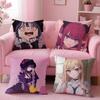 My Dress-Up Darling Pillow Case Anti-dustmite Pillowcase Invisible Zipper Silky Short Plush Sofa Cushion Cover