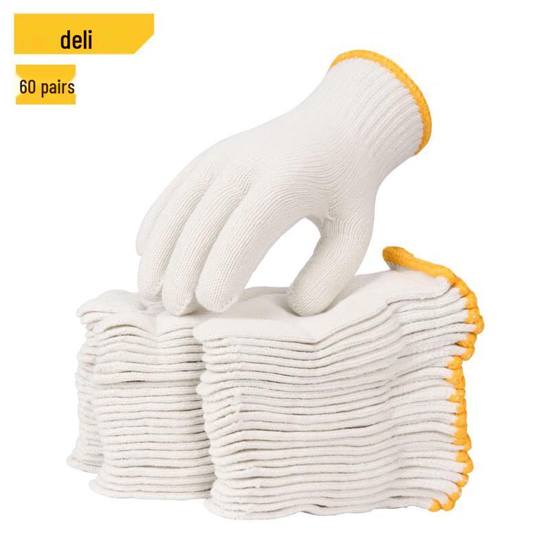 Deli Thickened Cotton Work Gloves L