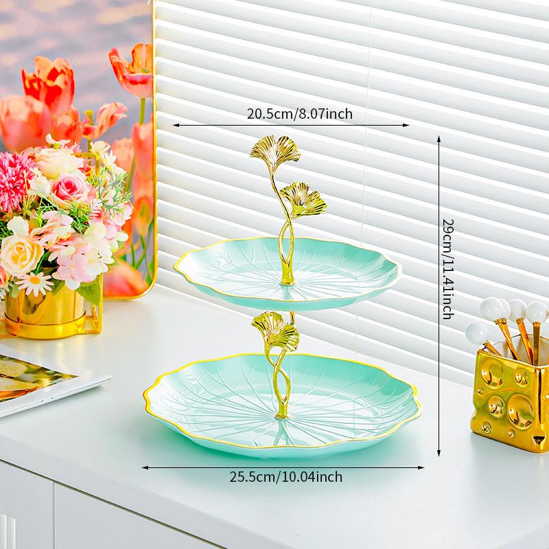 Elegant Multi-Layer Snack & Fruit Plate for Living Room or Coffee Table