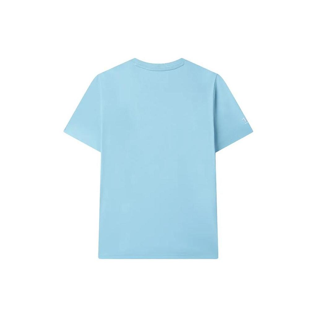 Fila Fitted Round Neck Letter Print T-Shirt Men Tops Light-Blue F11M329101F-LB