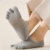Solid Color Five Toe Socks Anti-Slip Toe Separate Socks Cool Feeling No-Show Socks  Summer Wear