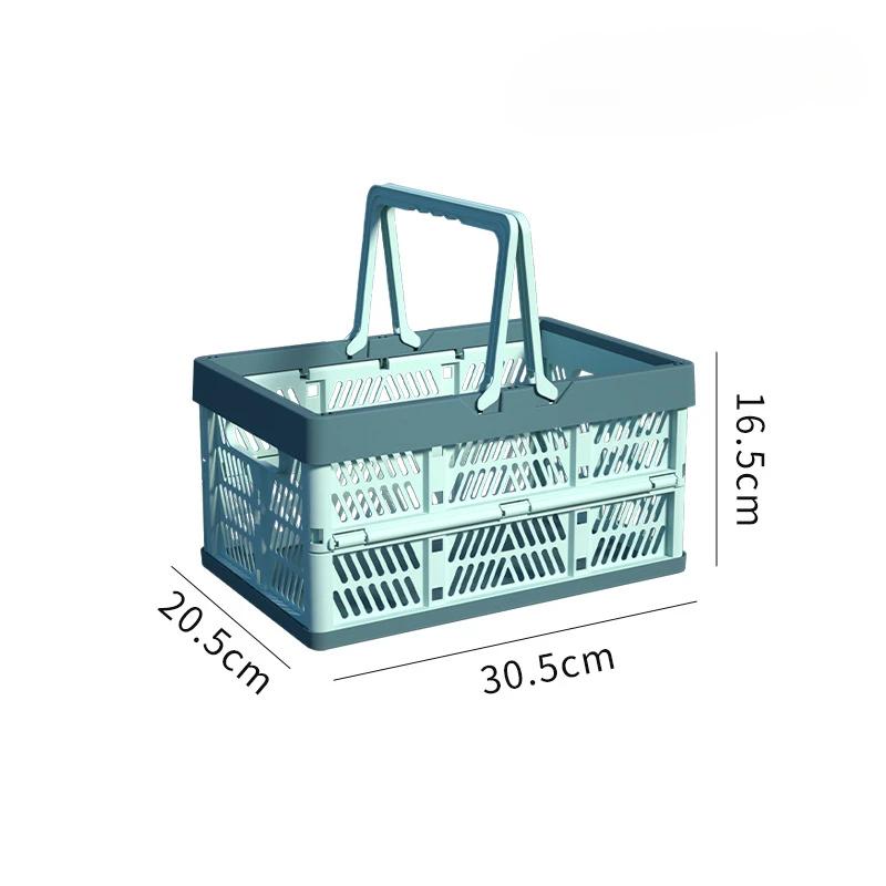 

Folding Storage Basket Outdoor Portable Picnic Box Camping Suitcase Foldable Storage Box Minimalist Supermarket Shopping Basket