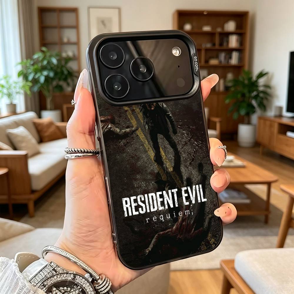 GAME R-Resident Evil Phone Case For iPhone 17,16,15,14,13,12,11 Plus,Pro Max,XS,Colorful Silver Black Cover