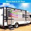 Spurtar RV Door Window Shade 25'' X 16'', Foldable RV Window Cover With UV Protection And Privacy Features For Campers, Marine Vehicles, Travel