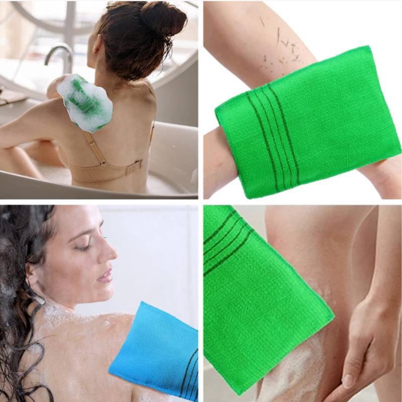 Long Bath Scrubbing Mitts With Durable Polyester And Silk Material For Home Spa And Body Exfoliation