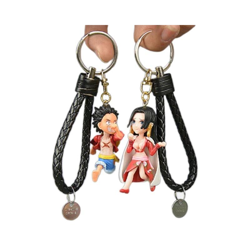One Piece Model Cartoon Keychain Roronoa Zoro Monkey D Luffy Cartoon Toys Ornament Key Bag Car Keyring Birthday Gifts
