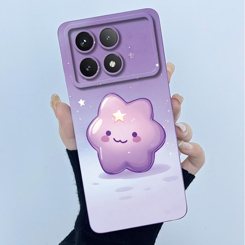 For Xiaomi Poco X6 Pro 5G Case Poco X6Pro Back Cover Fashion Simplicity Floral Soft Liquid Silicone Shell For PocoX6 Pro Fundas
