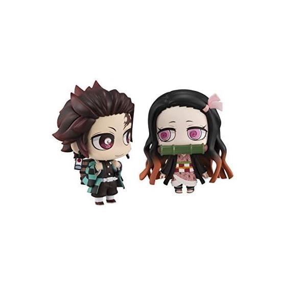 Chimi Mega Buddy Series! Demon Slayer: Kimetsu No Yaiba Tanjiro Kamado & Nezuko Nakayoshi Brothers Set Approx. 6.5cm PVC Pre-painted Complete Figure