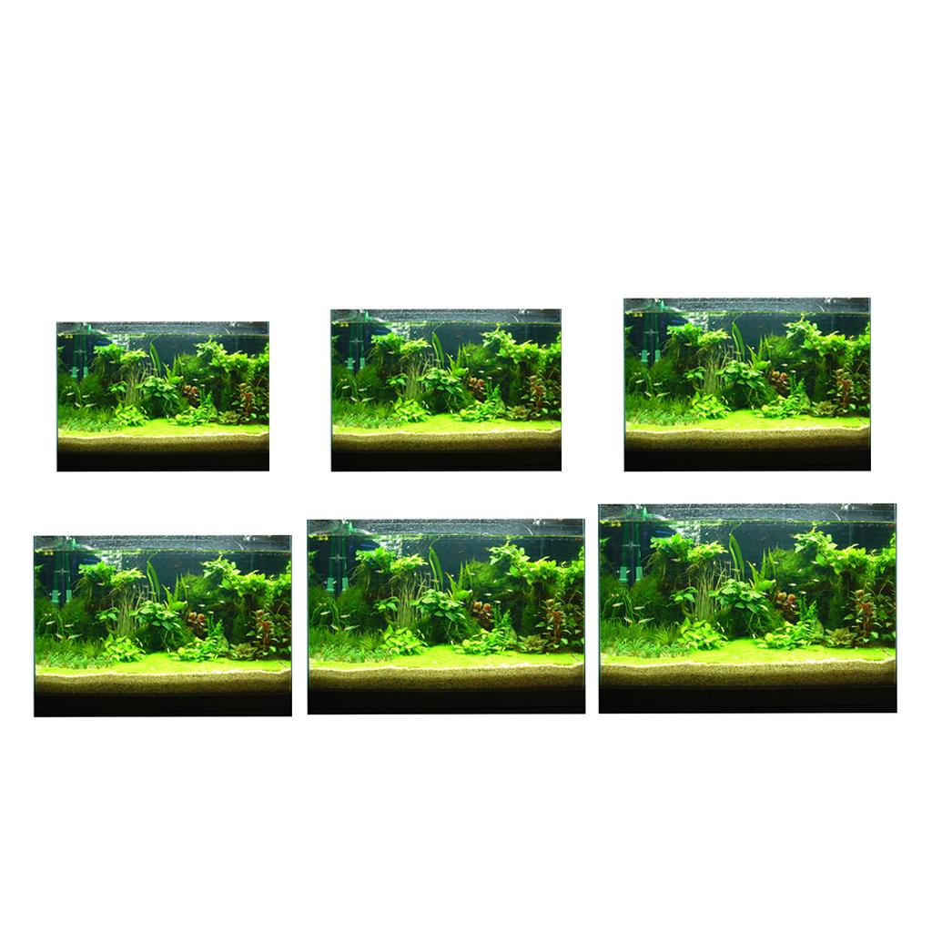 Aquarium Background Poster Fish Backdrop PVC Underwater Decor Paper Cling Sticker for Decals
