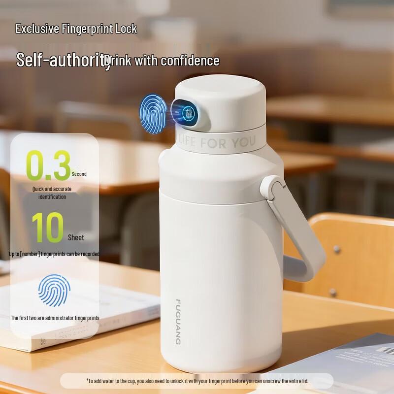 FUGUANG Smart Fingerprint Lock 316L Thermos Bottle