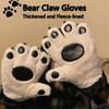 Winter Warm Bear Paw Gloves Soft Fluffy Fleece Gloves Fashion Plush Gloves  for Women Girls