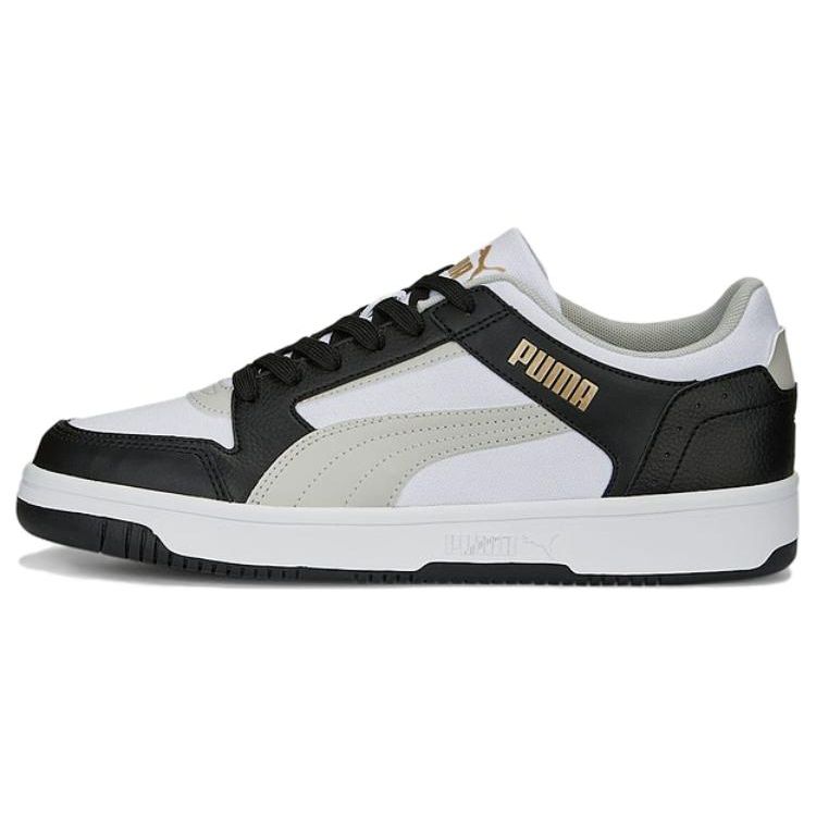 Puma Rebound Joy Fabric Synthetic Leather Comfortable Durable Low-Top Sneakers Unisex Sneakers Black White Gray 391077-02