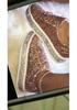 Spring Fashion Rhinestone Sequin Women's Plus Size Lace-up Flat Shoes