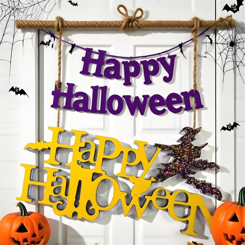 Happy Halloween Letter Silicone Moulds Easy Demolding Baking Mould for Epoxy Resin Making Candle Soap Holiday Decoration