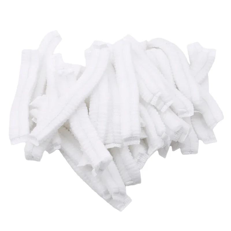 100pcs/Pack Disposable Bathing Cap Hair Head Covers Net Bouffant Dustproof Anti Dust Caps Breathable Shower Bathing Hats Kitchen