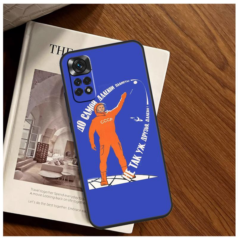 CCCP Soviet Space Propaganda Art Case For Xiaomi Redmi 13C 12 C 10C 9C Redmi Note 13 Pro 9 10 11 12 Pro 9S 10S 11S 12S Cover