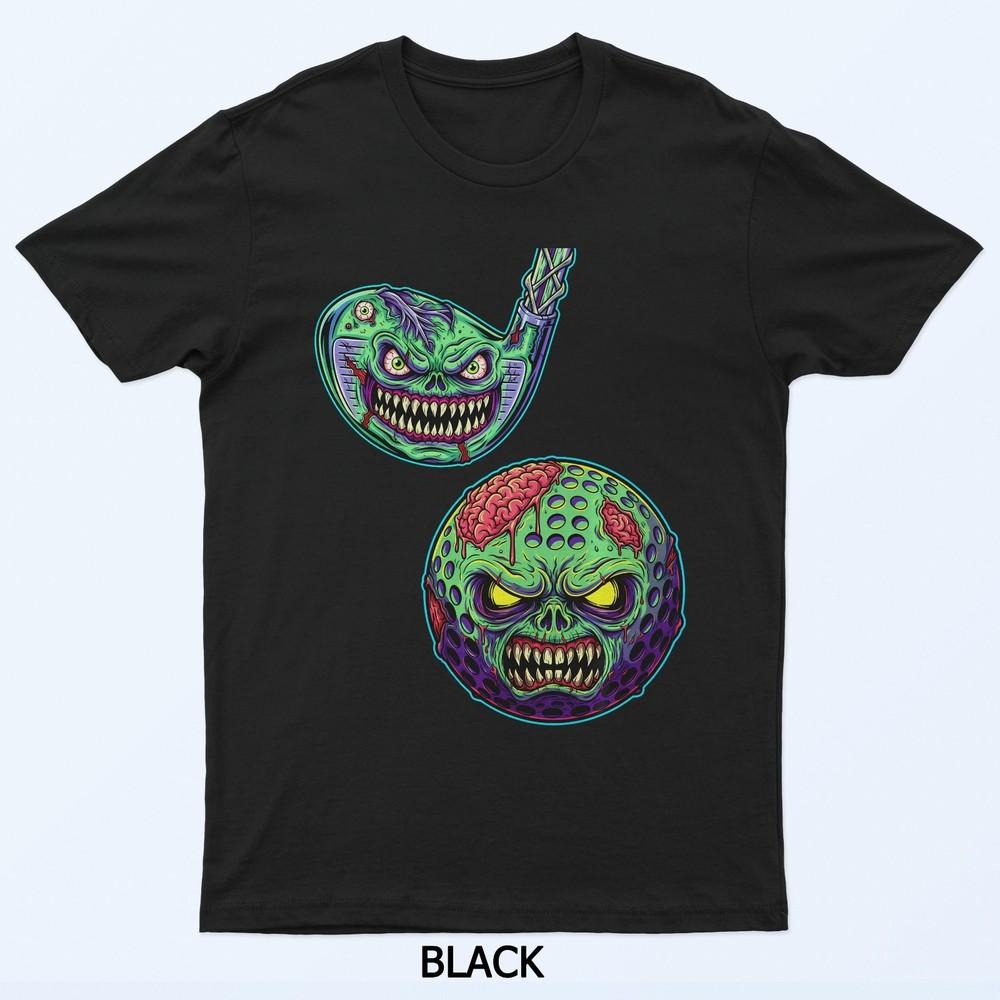 

Scary Zombie Golf Ball Creepy Monster Halloween T-Shirt M