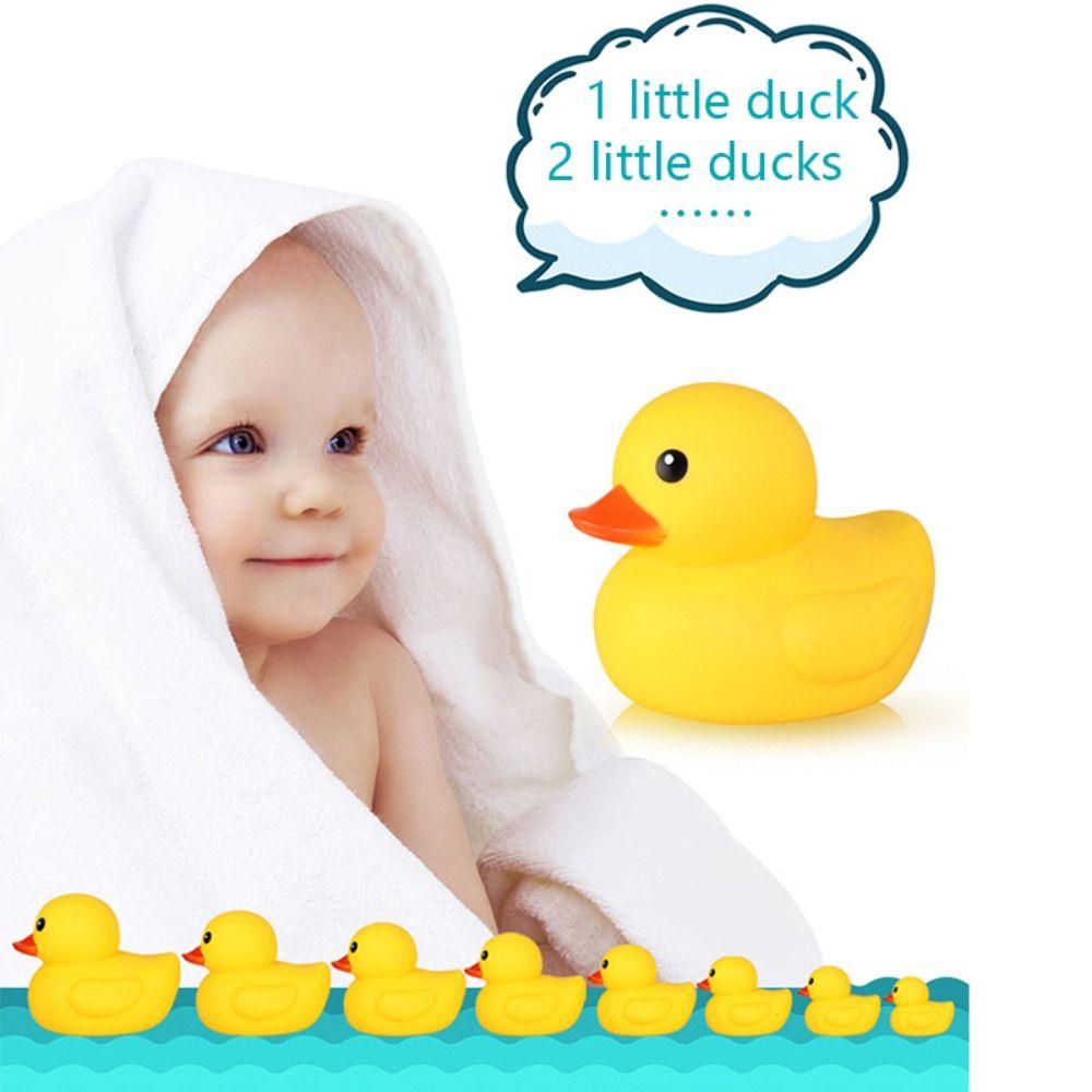 with Squeeze Sound Yellow Duck Baby Bath Toys Float Little Yellow Duck Water Toy  Fun Gifts