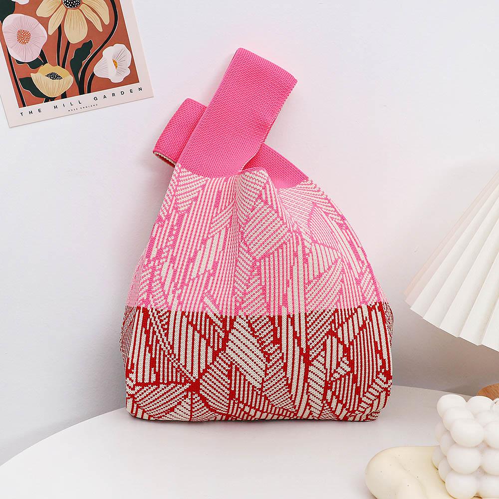 Large Capacity Knitted Bag Women'S Knitted Handbag Tote Bag Portable Storage For Outdoor Use Soft Woven Versatile And Cute Bag