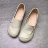 Soft leather mother shoes summer new beef tendon soft sole comfortable middle-aged and elderly non-slip lazy shoes one pedal work women's shoes