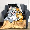 1pc Tom Jerry Flannel Throw Blanket Lightweight Soft Warm All Season Blanket for Sofa, Bed, Travel,L1028131