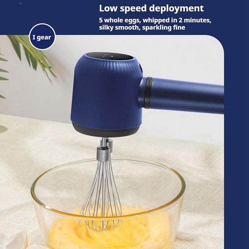 LICG Cordless Hand Mixer Twin Stick Electric Whisk USB Rechargeable Handheld Electric Mixing 3 Speed Egg Beater For Baking