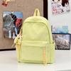 Schoolbag Japanese Ins Small Fresh Backpack Solid Color Versatile Casual Backpack Campus Style Junior and High School Student School Bag